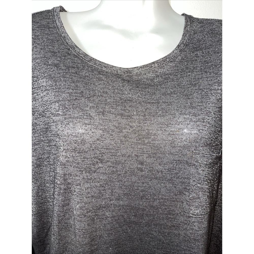 Vince Womens Top M Heathered Gray Slight Sparkle Minimalistic Neutral - Picture 2 of 7